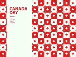 Canadá día país evento modelo bandera paz antecedentes nacional elemento vector fiesta julio póster