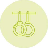 icono de vector de anillos de gimnasio