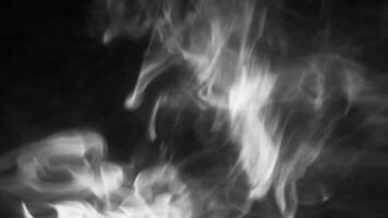 Realistic Smoke Effect With Black Background photo