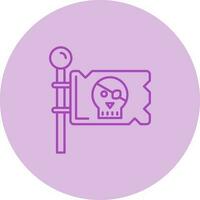 icono de vector de bandera pirata