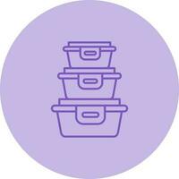 Plastic Food Container Vector Icon