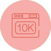 icono de vector de 10k