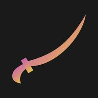 Arabic Sword Vector Icon