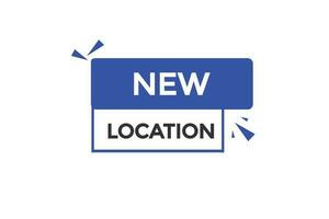 new location vectors, sign,lavel bubble speech new location vector