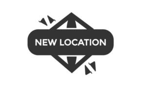 new location vectors, sign,lavel bubble speech new location vector