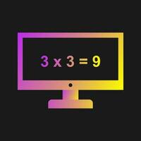 Math in Computer Vector Icon