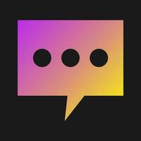 Single Message Bubble Vector Icon