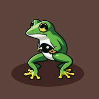 a cartoon frog illustration art vector