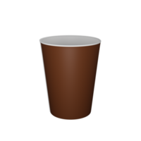 3d hacer de aislado marrón disposición vaso. png