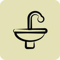 Icon Sinks. suitable for building symbol. hand drawn style. simple design editable. design template vector