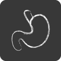 Icon Stomach. suitable for education symbol. chalk Style. simple design editable. design template vector