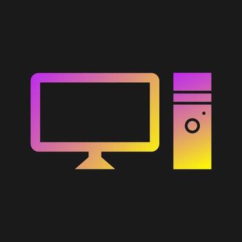 icono de vector de computadora