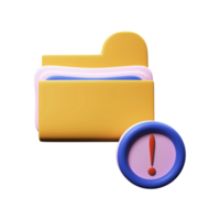 3D Rendering Warning Folder Symbol png