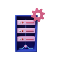 Rosa und Blau Server Rahmen Symbol 3d machen png