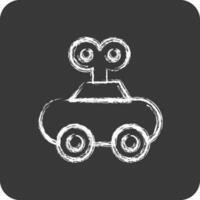 Icon Clockwork Car. suitable for Kids symbol. chalk Style. simple design editable. design template vector