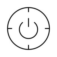 Power Button Line Icon vector