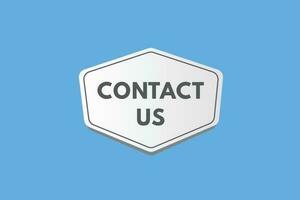 Contact Us text Button. Contact Us Sign Icon Label Sticker Web Buttons vector