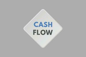 Cash flow text Button. Cash flow Sign Icon Label Sticker Web Buttons vector