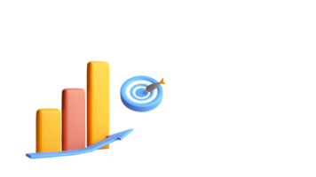 3D Render of Growth Bar Graph png