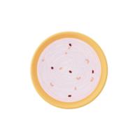 Top View of Vermicelli Bowl 3D Icon. png