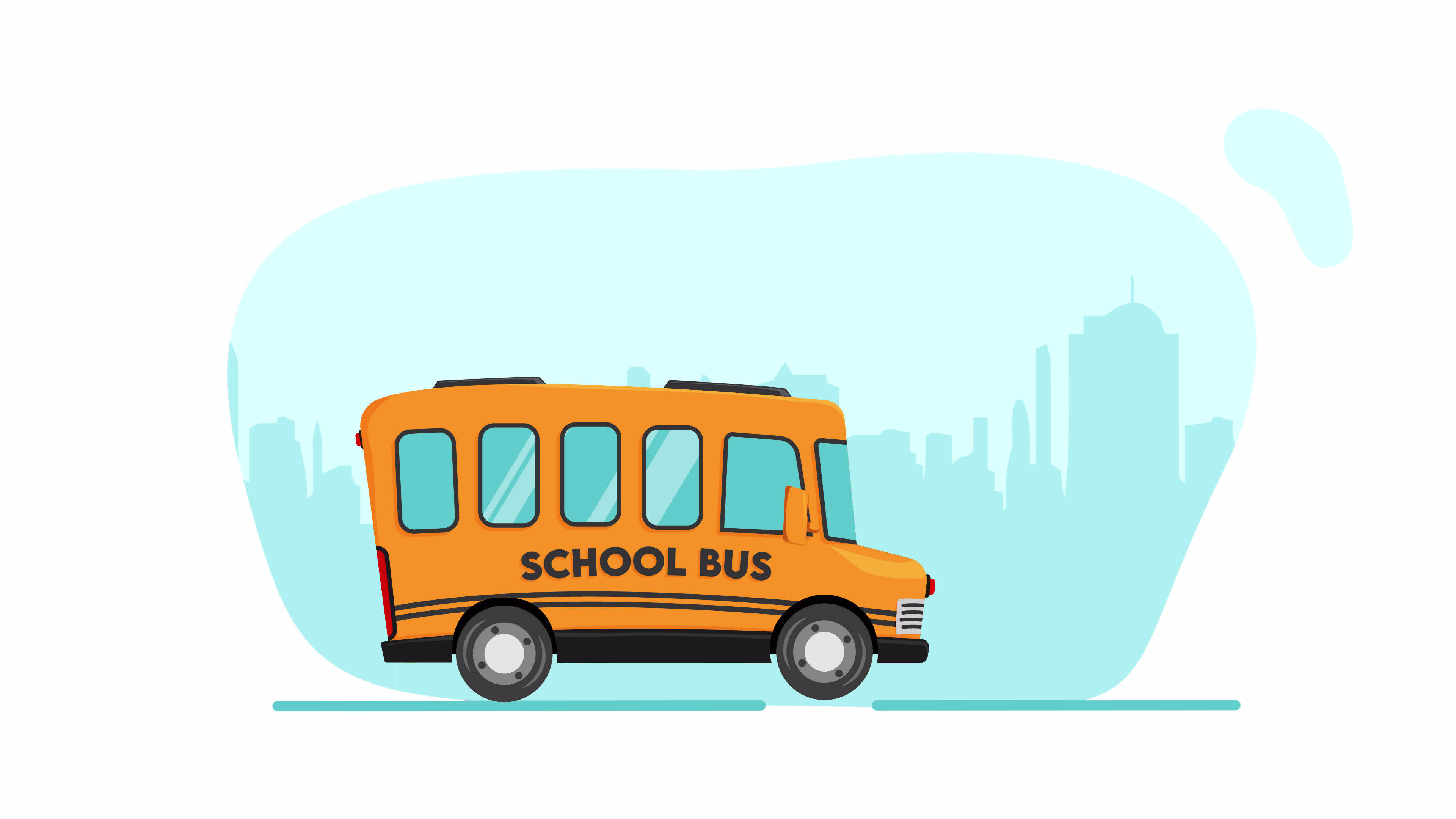 School Bus Cartoon Animation For Explainer Video - Education ...
