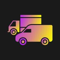 Parked Trucks Vector Icon