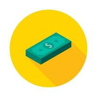 Dollar Money icon vector isometric. Flat style vector illustration.