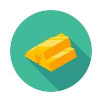 Gold Bar icon vector isometric. Flat style vector illustration.