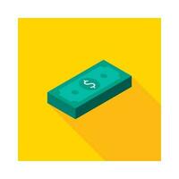 Dollar Money icon vector isometric. Flat style vector illustration.