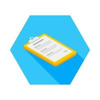 Clipboard Isometric right view icon vector isometric. Flat style vector illustration.