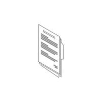 Document Isometric left view - Black Outline icon vector isometric. Flat style vector illustration.