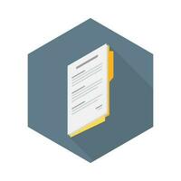 Document Isometric right view icon vector isometric. Flat style vector illustration.