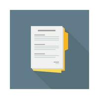 Document icon vector isolated. Flat style vector illustration.