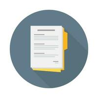 Document icon vector isolated. Flat style vector illustration.