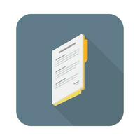 Document Isometric right view icon vector isometric. Flat style vector illustration.