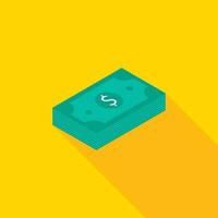 Dollar Money icon vector isometric. Flat style vector illustration.