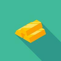 Gold Bar icon vector isometric. Flat style vector illustration.