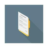 Document Isometric left view icon vector isometric. Flat style vector illustration.