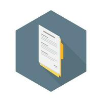 Document Isometric left view icon vector isometric. Flat style vector illustration.