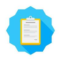 Clipboard icon vector isolated. Flat style vector illustration.