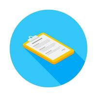 Clipboard Isometric right view icon vector isometric. Flat style vector illustration.