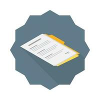 Document Isometric right view icon vector isometric. Flat style vector illustration.