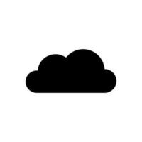 sólido nube ilustración glifo icono vector