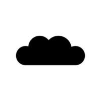 Solid cloud illustration  glyph icon vector