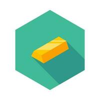 Gold Bar icon vector isometric. Flat style vector illustration.