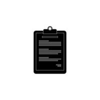 Clipboard - White Outline icon vector isolated. Flat style vector illustration.