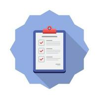 Checklist icon vector isolated. Flat style vector illustration.