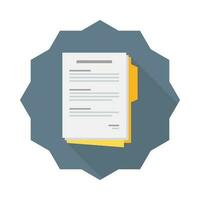 Document icon vector isolated. Flat style vector illustration.