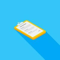 Clipboard Isometric right view icon vector isometric. Flat style vector illustration.