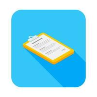 Clipboard Isometric right view icon vector isometric. Flat style vector illustration.